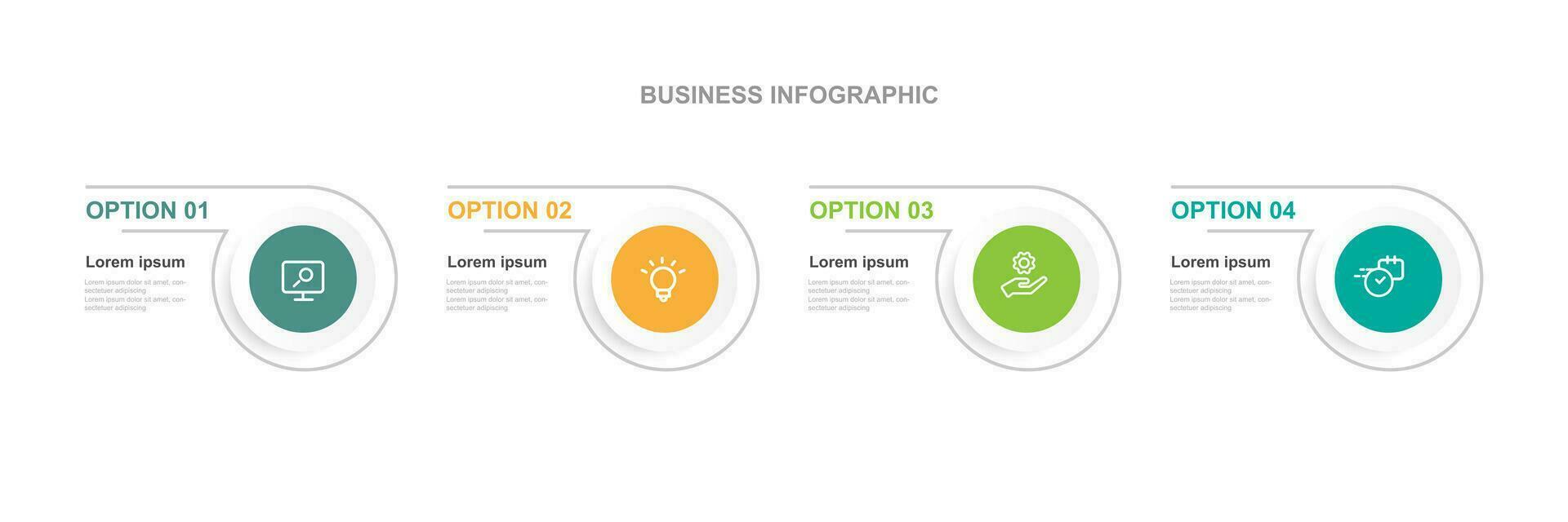 Infographic vector element with icons and 4 step process suitable for information graphic and business presentation