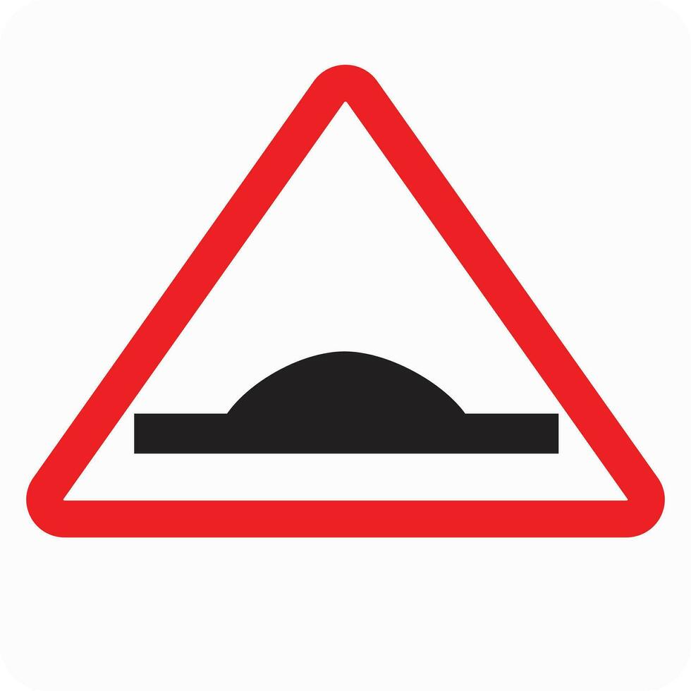 Road, traffic signal speed breaker icon vector eps