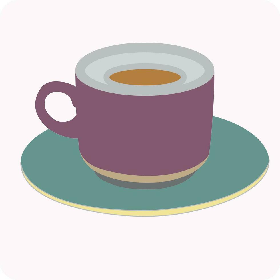 Tea cup, pot illustration vector line art eps