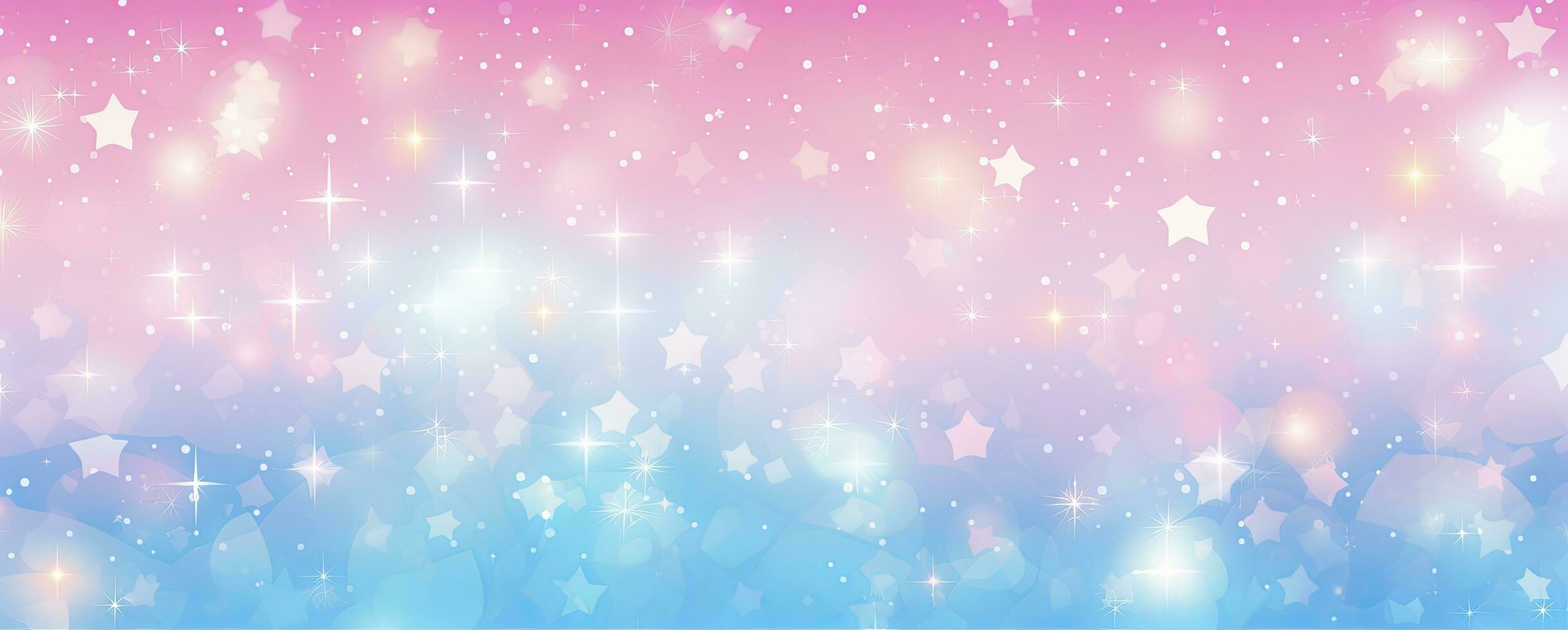 AI generated Realistic pink blue pattern bokeh background with stars photo