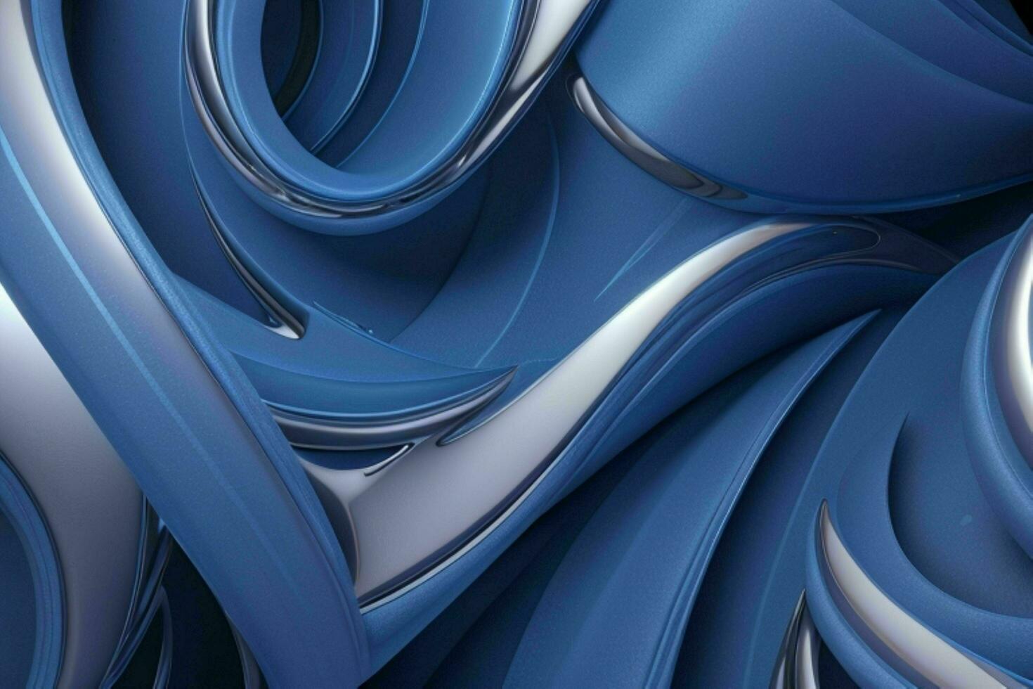 AI generated 3d rendering luxury blue and black abstract background. Pro Photo