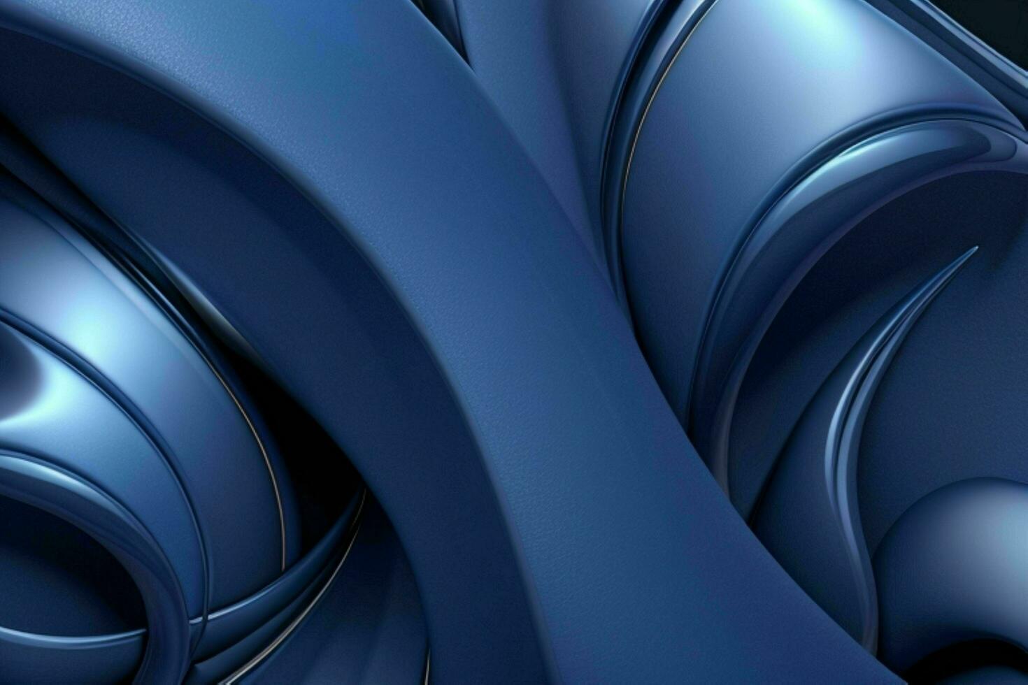AI generated 3d rendering luxury blue and black abstract background. Pro Photo