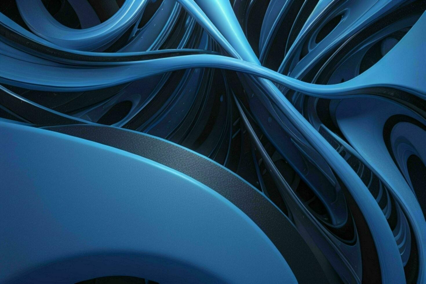 AI generated 3d rendering luxury blue and black abstract background. Pro Photo