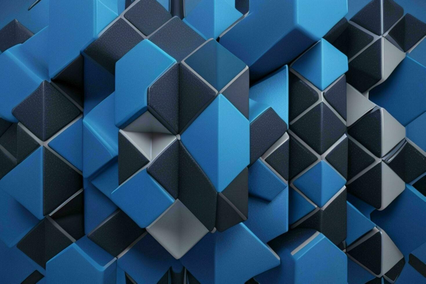AI generated 3d rendering luxury blue and black abstract background. Pro Photo