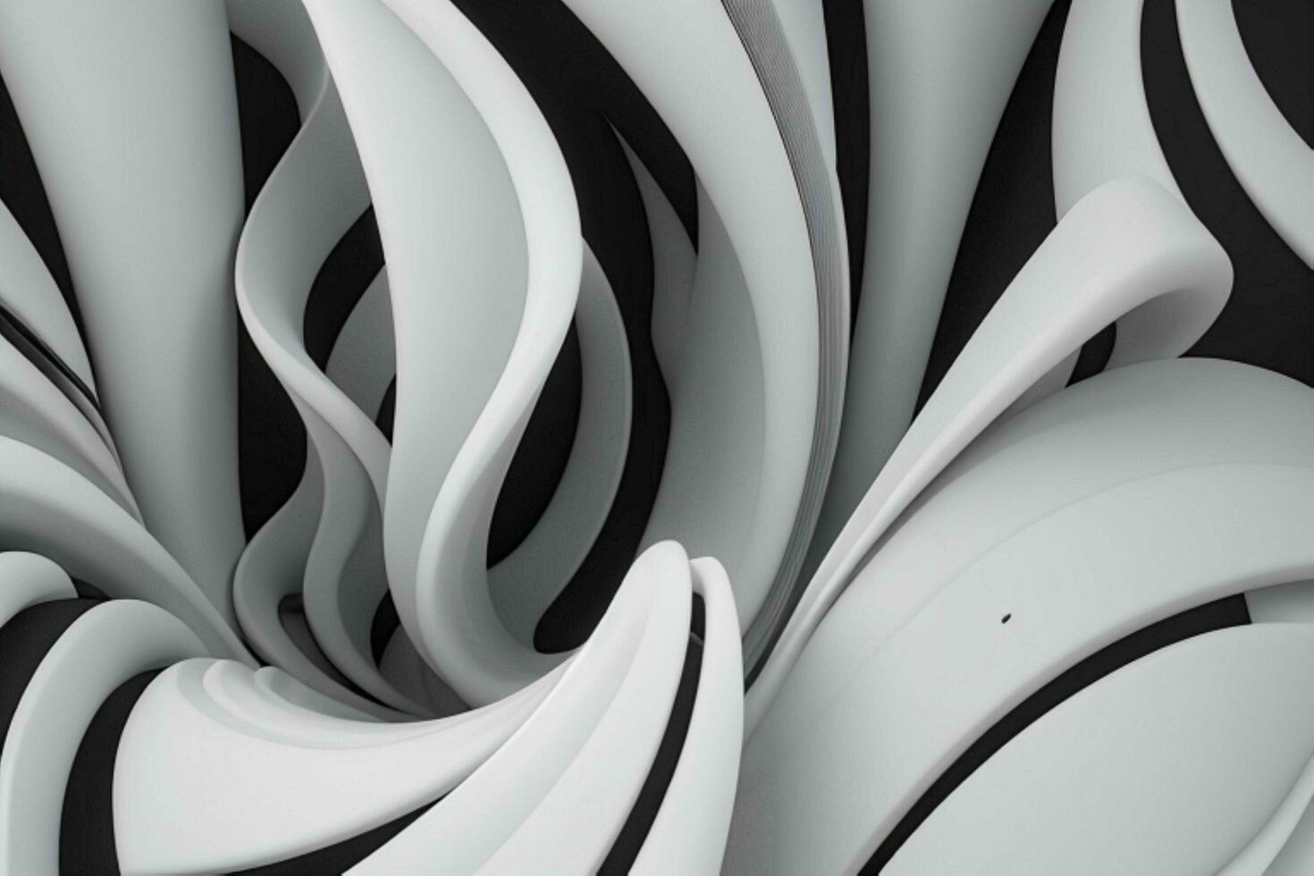 AI generated 3d rendering luxury white and black abstract background. Pro Photo