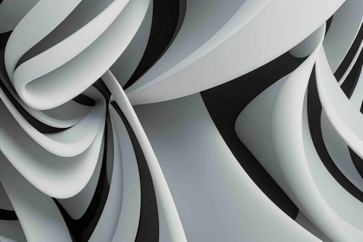 AI generated 3d rendering luxury white and black abstract background. Pro Photo