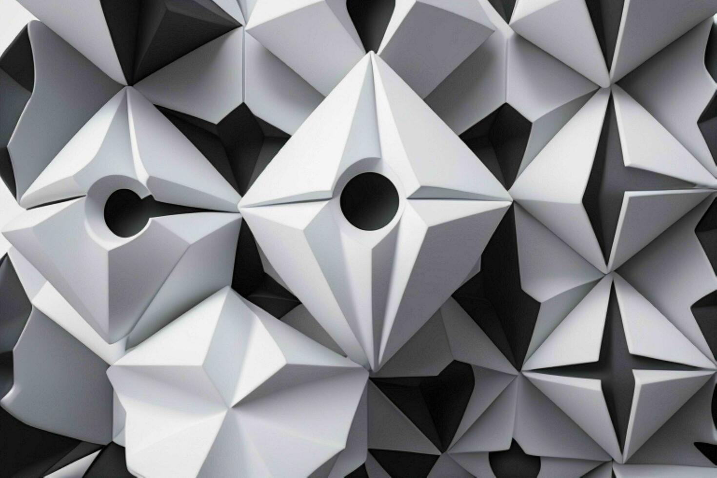 AI generated 3d rendering luxury white and black abstract background. Pro Photo