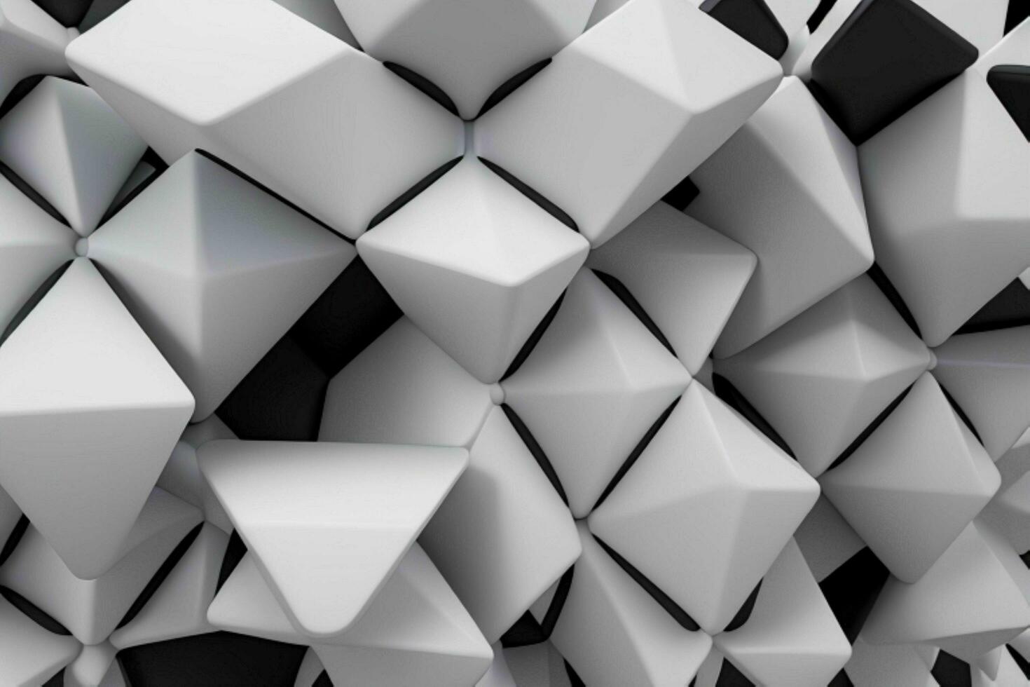 AI generated 3d rendering luxury white and black abstract background. Pro Photo