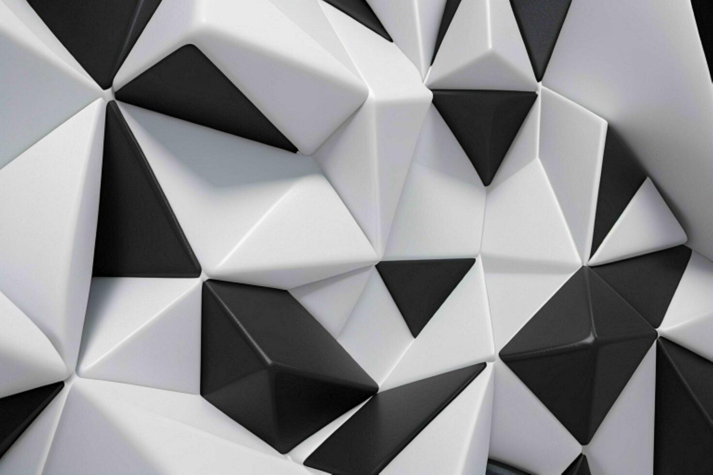 AI generated 3d rendering luxury white and black abstract background. Pro Photo