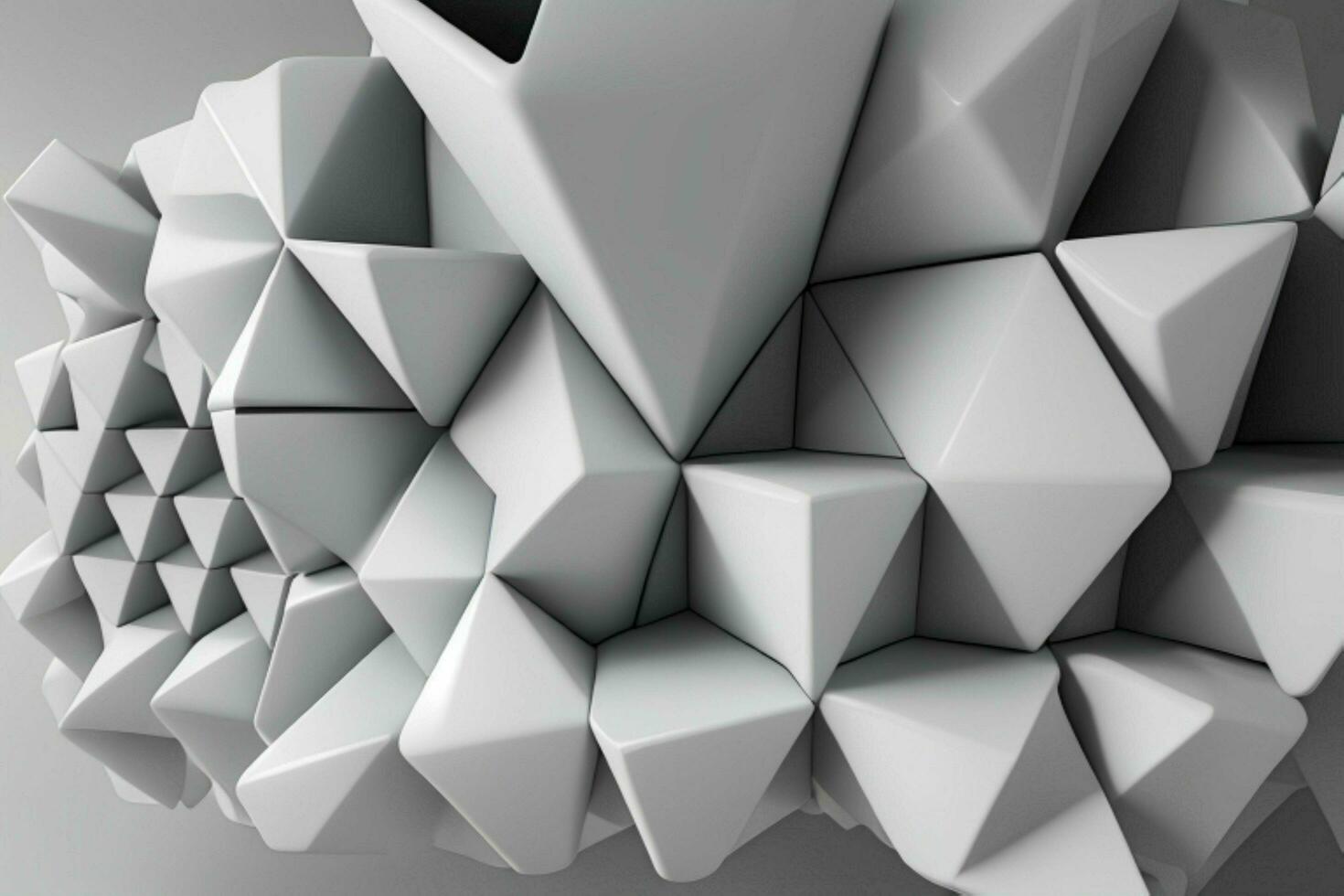 AI generated 3d rendering luxury white and black abstract background. Pro Photo