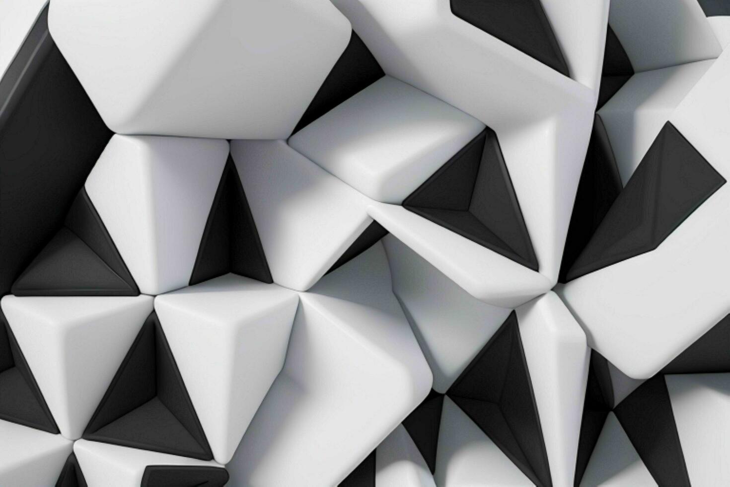 AI generated 3d rendering luxury white and black abstract background. Pro Photo