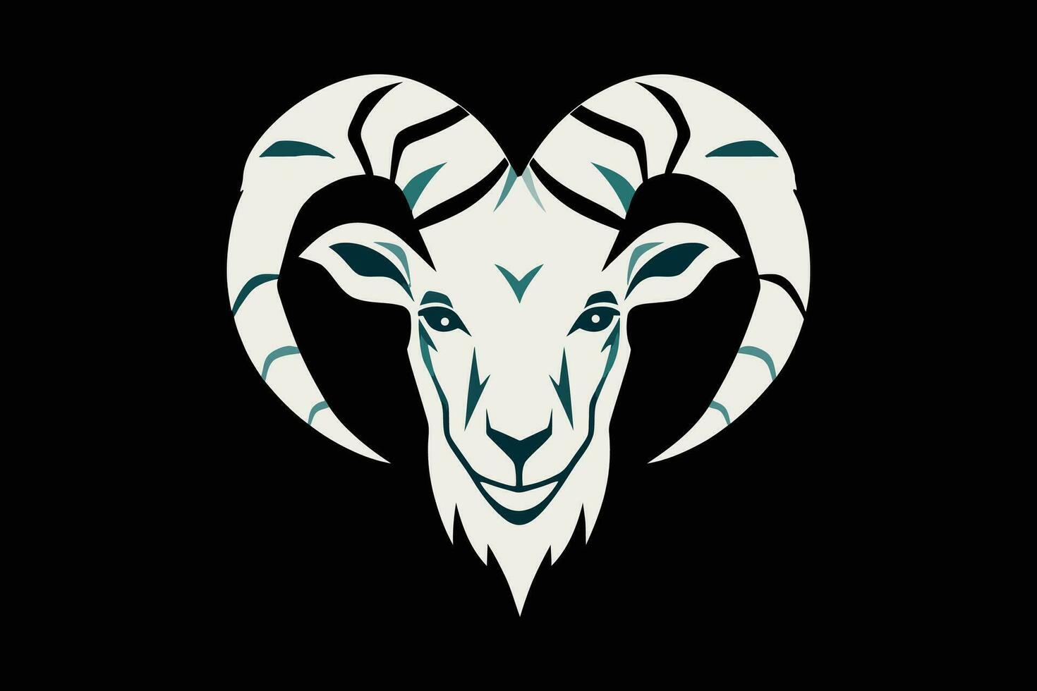 RAM cabra oveja cabeza mascota logo vector