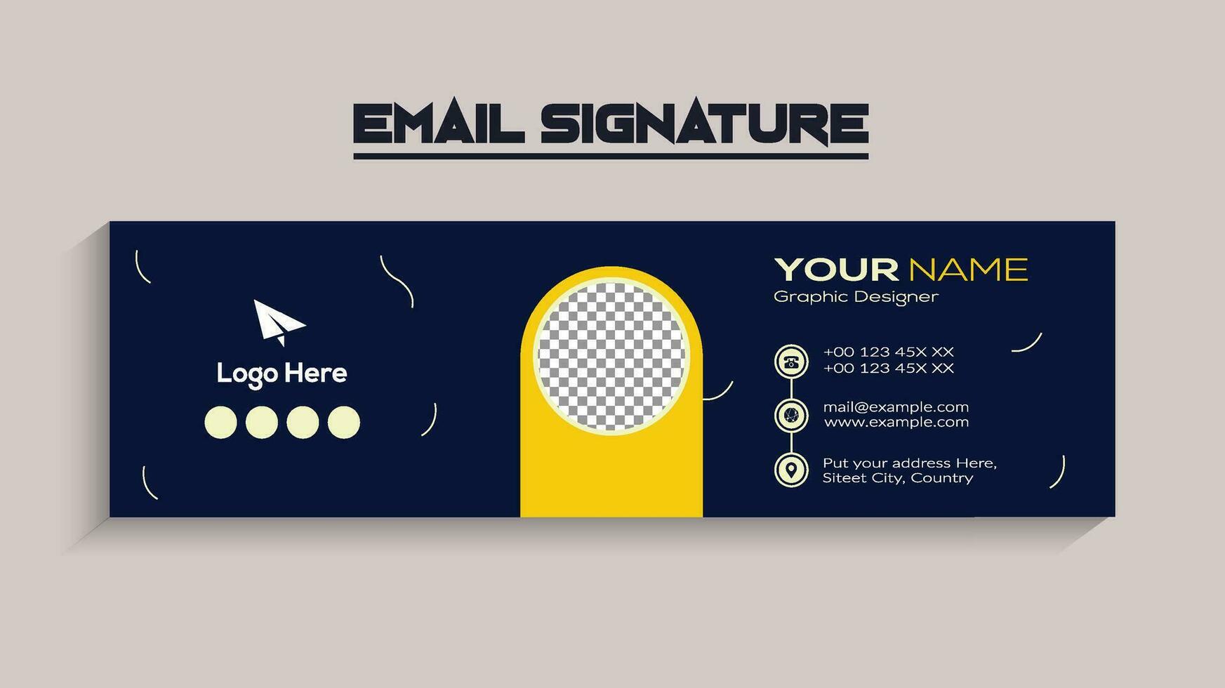 Corporate Modern Email Signature Design template. business e signature vector design.