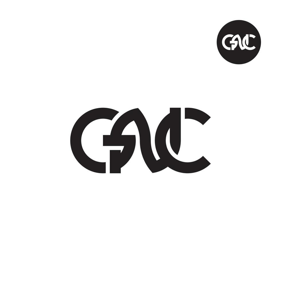 letra gnc monograma logo diseño vector