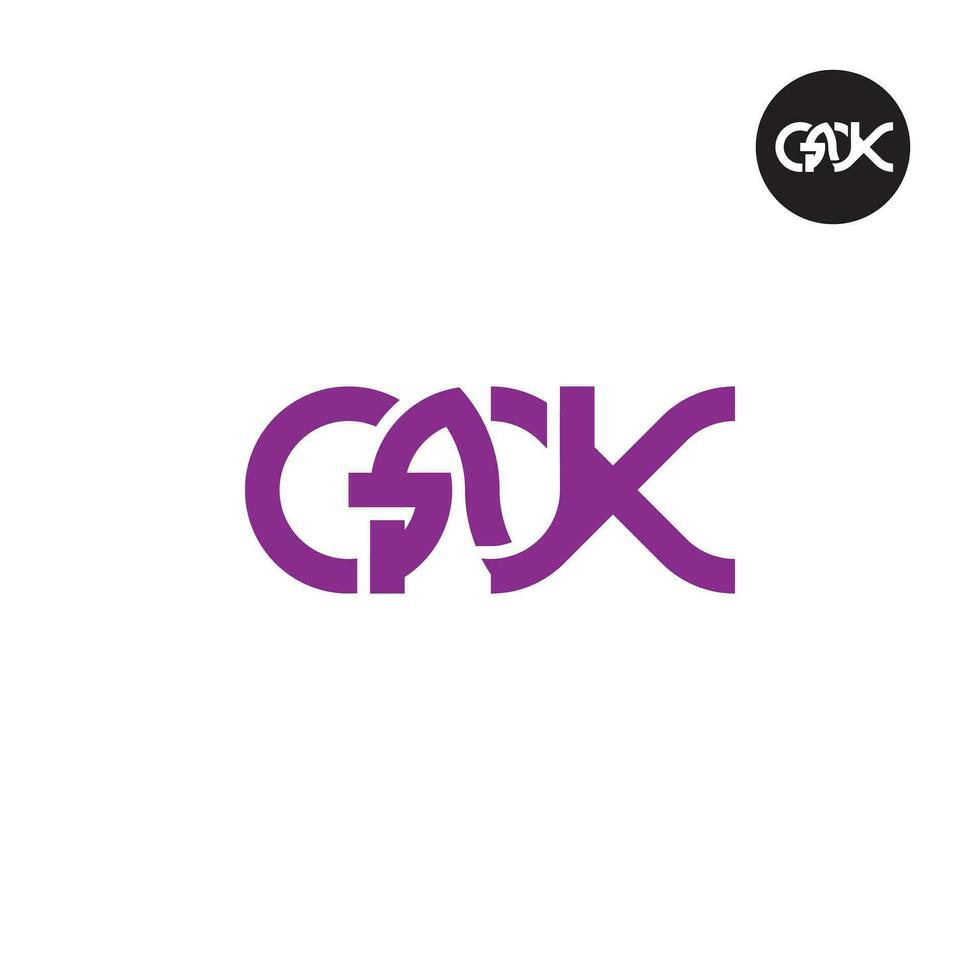 Letter GNX Monogram Logo Design vector