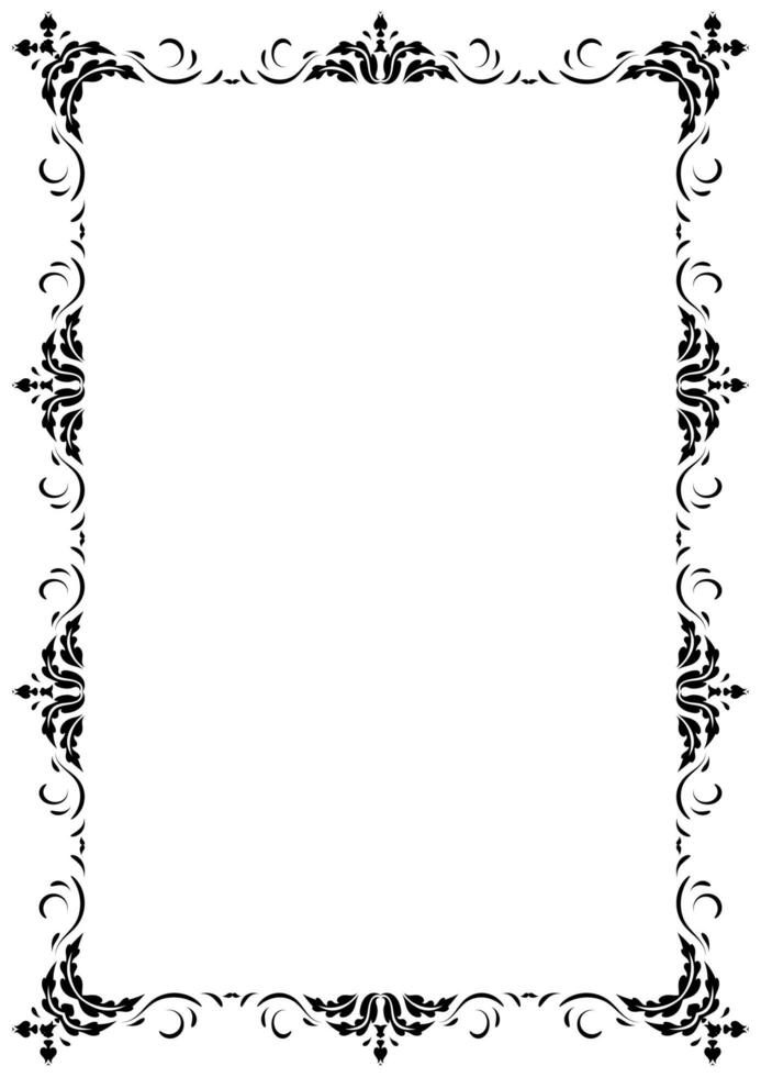 Frame and border element with vintage style divider. Decorative ornament design for page, frame, template, paper, new year card, certificate, wedding invitation. photo