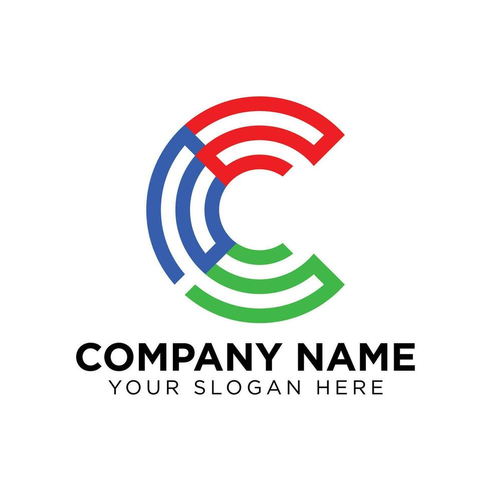 letter c logo template, letter c logo elements vector