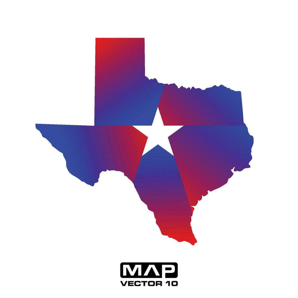 Texas map vector elements, Texas map vector template