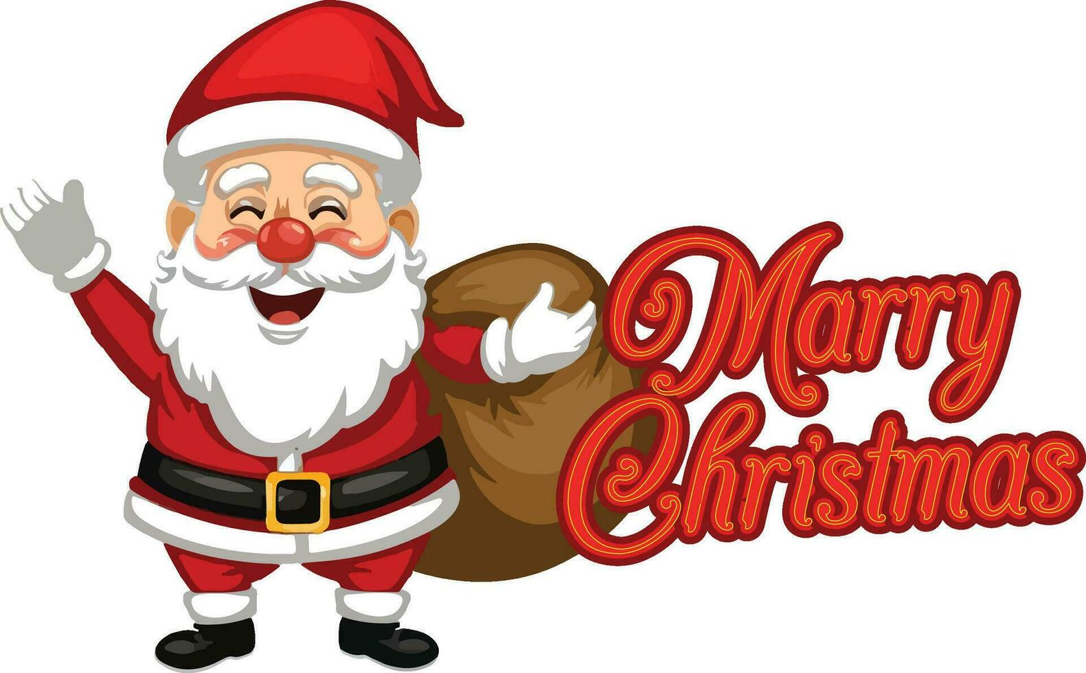Marry Christmas with Santa vector