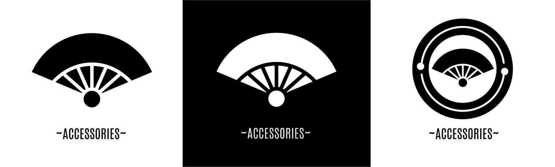 accesorios logo colocar. colección de negro y blanco logotipos valores vector. vector