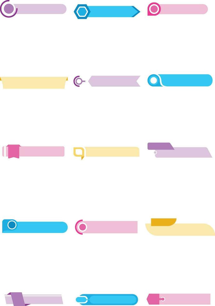 Infographic Label Elements Set vector
