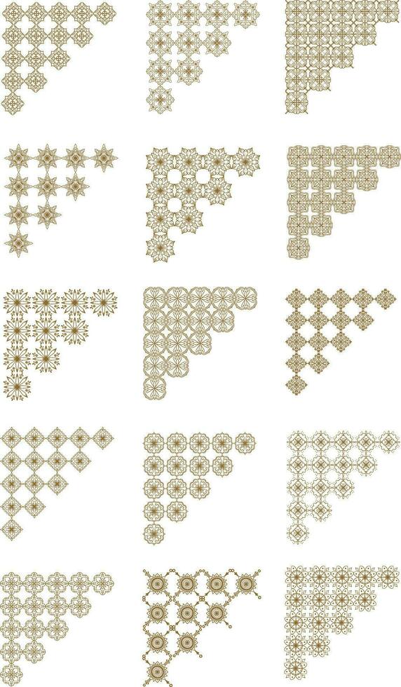 Indonesian Batik Pattern Corner vector