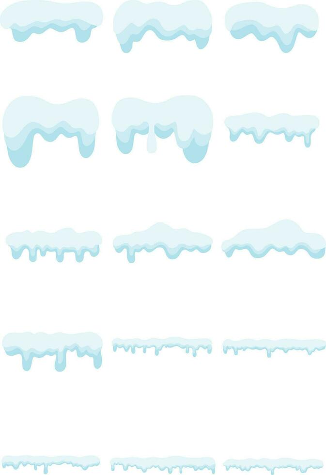 Melting Ice Elements Set vector