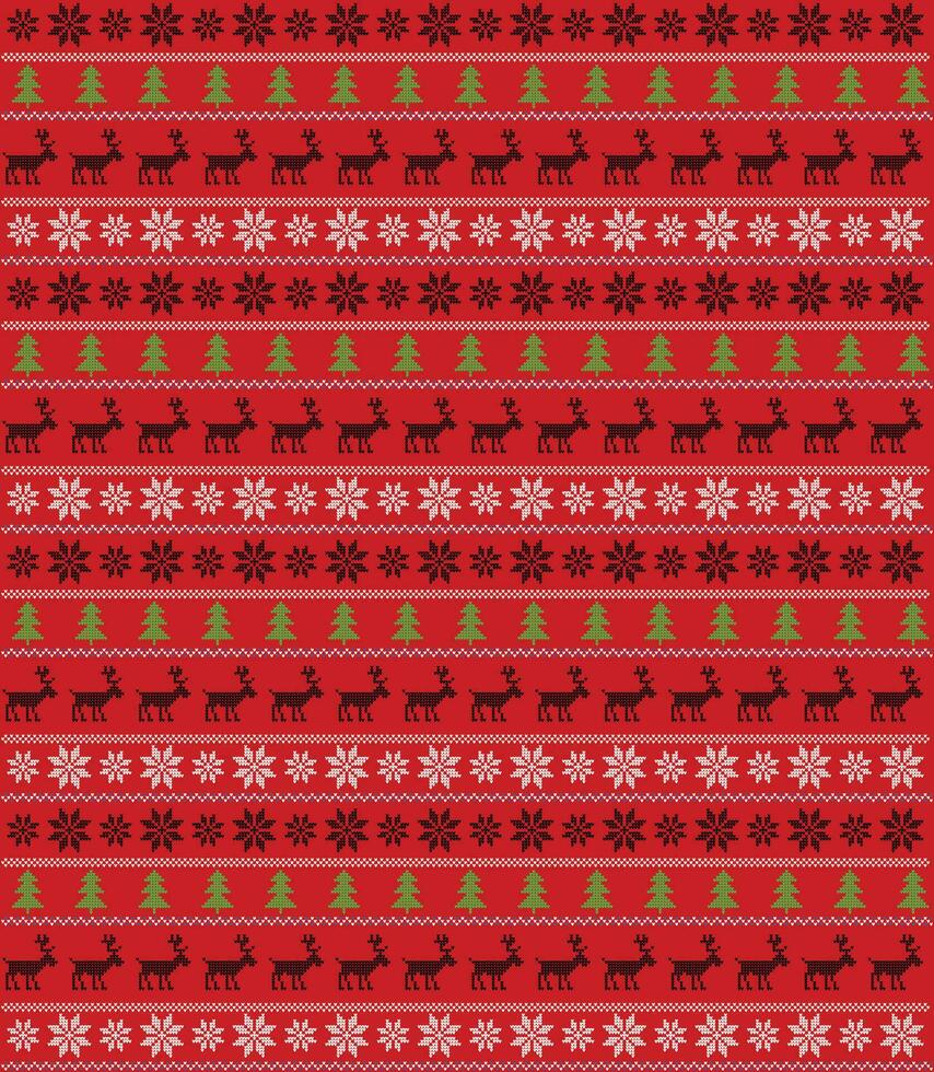 Red christmas pattern vector