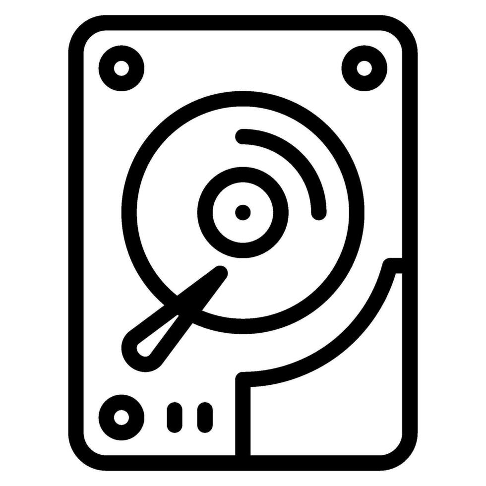 office tools hard disk vector object illustration