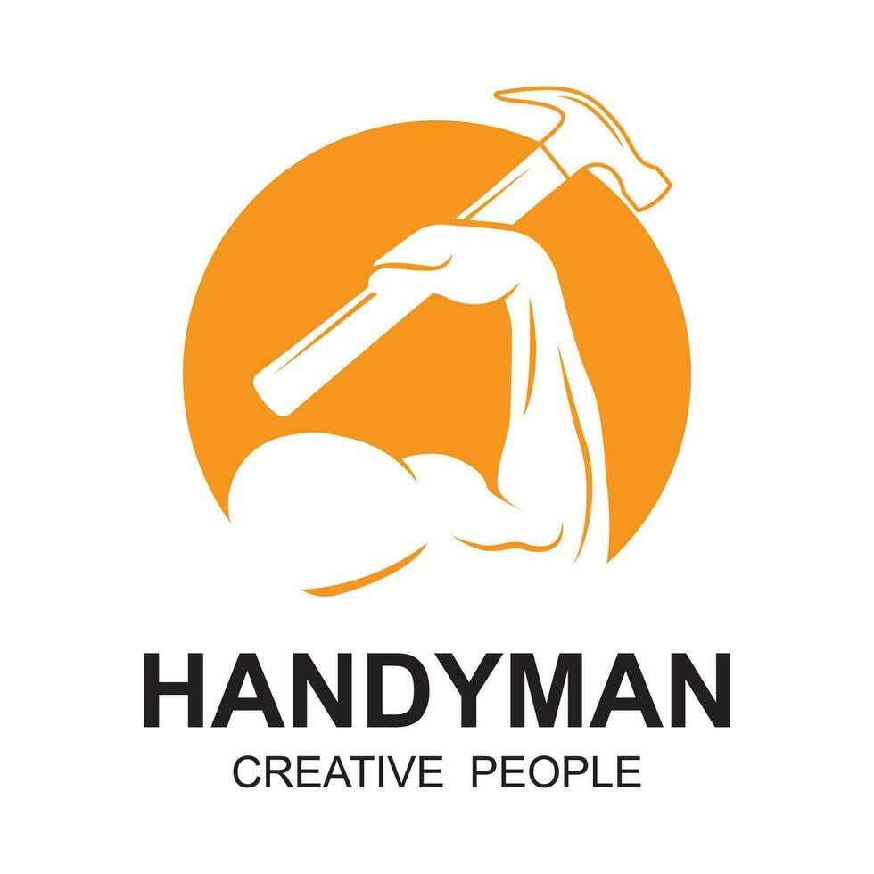 handyman logo vector icon illustration template