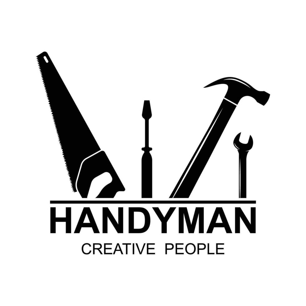 handyman logo vector icon illustration template