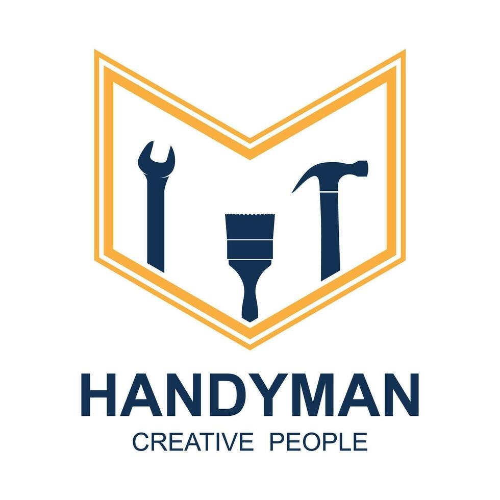 handyman logo vector icon illustration template