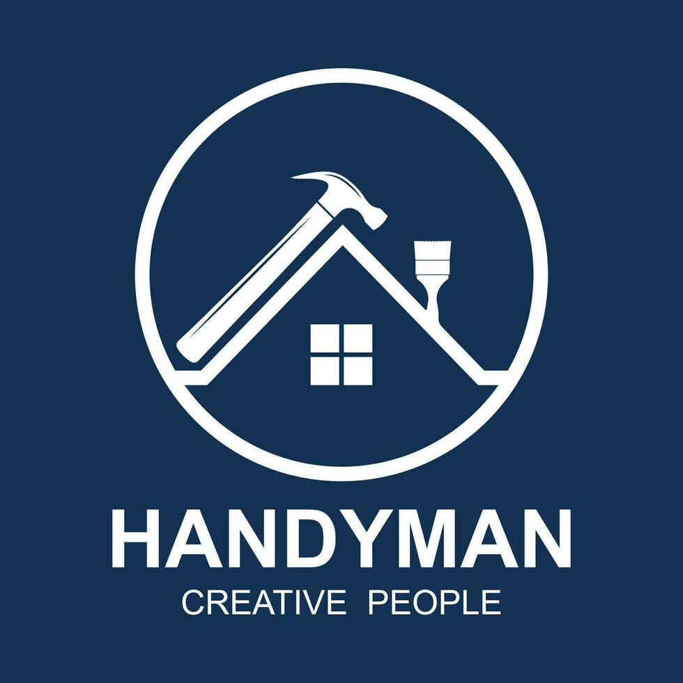 handyman logo vector icon illustration template