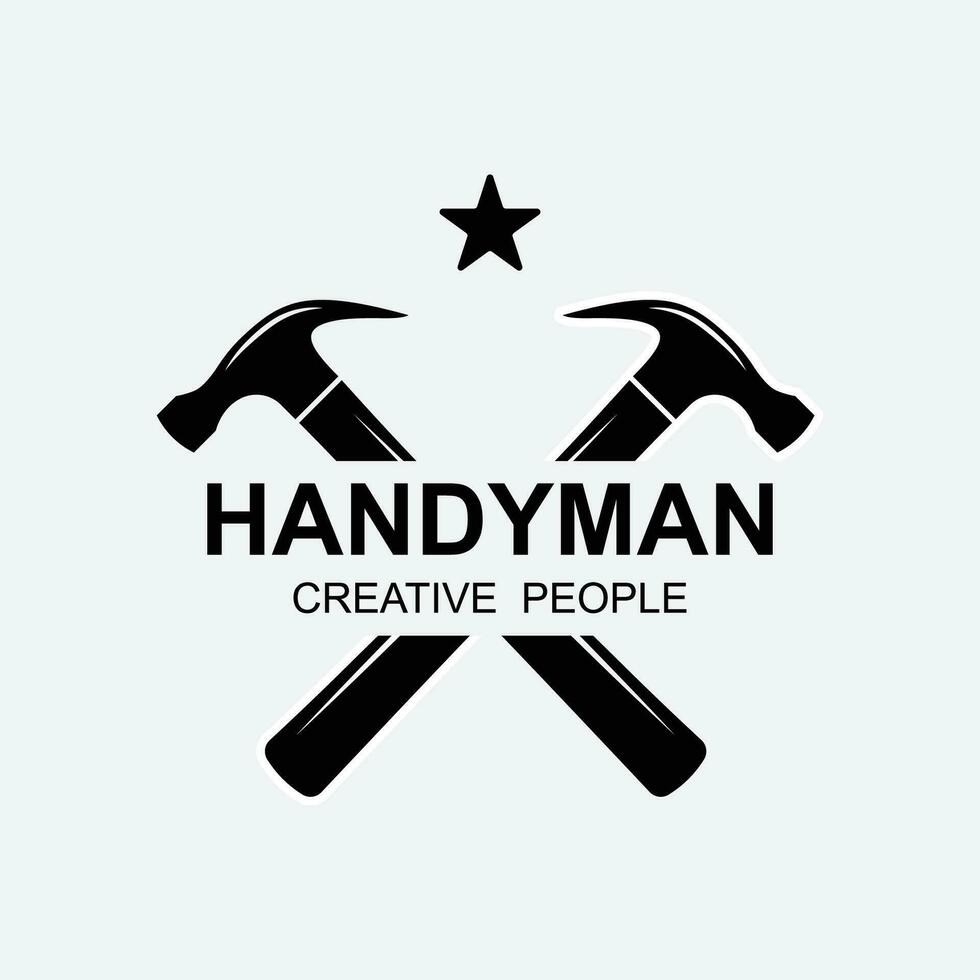 handyman logo vector icon illustration template