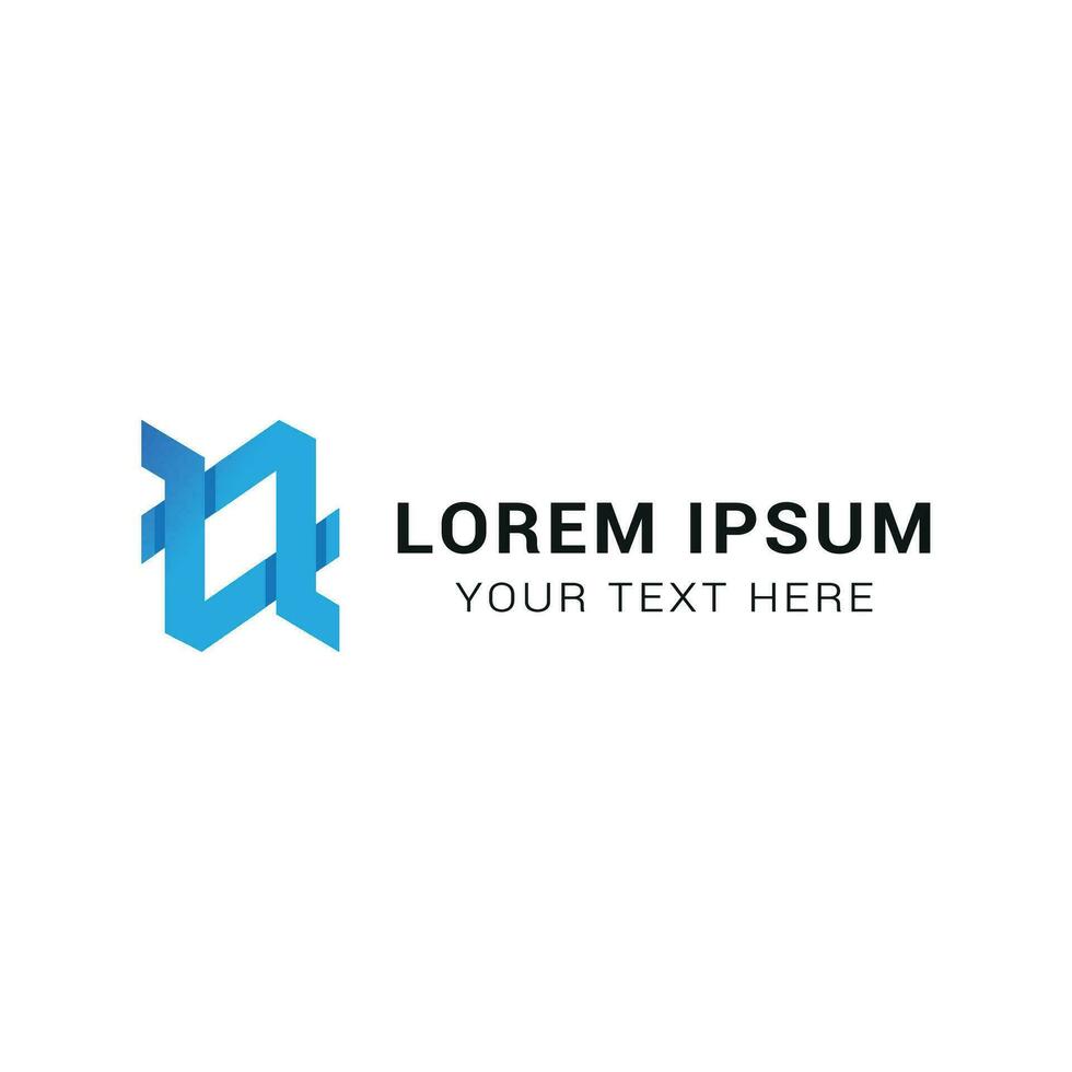 vector business logo template, initials A or V forming a rope.