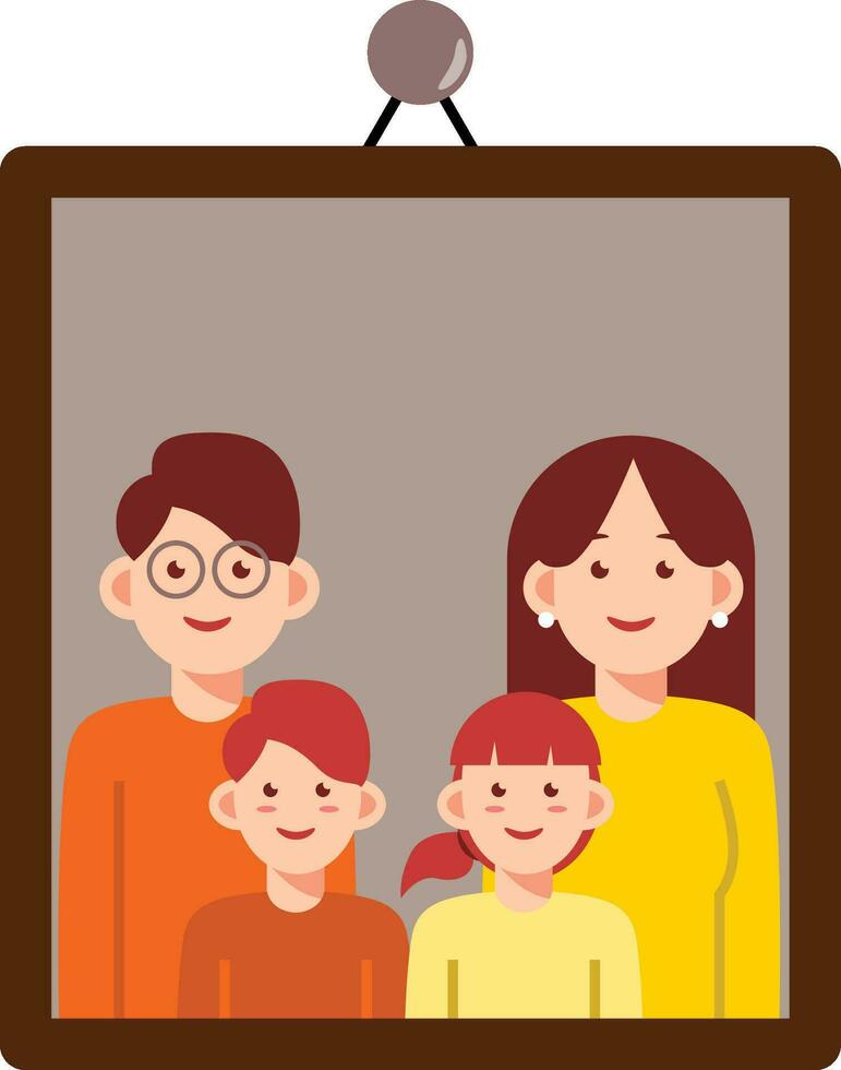 padre y niños vector