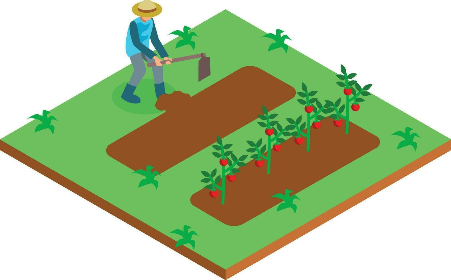 ISOMETRIC FARMING ILLUSTRATION vector