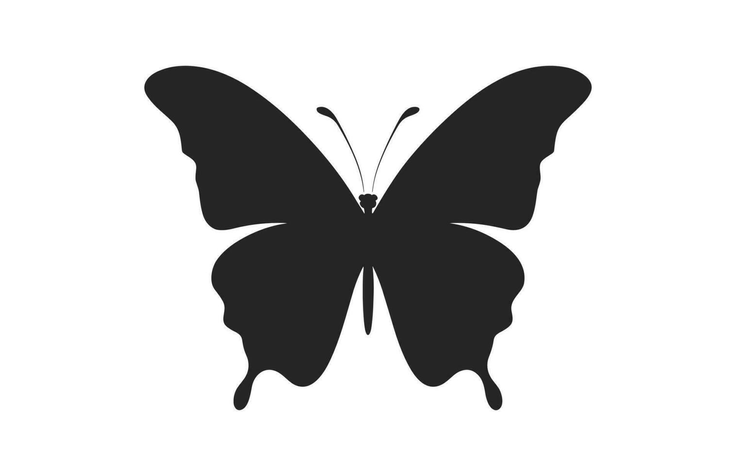 un hermosa mariposa silueta gratis, un monarca mariposa vector