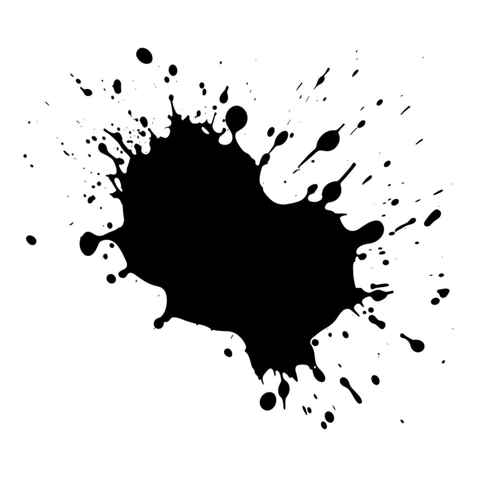 Ink splash splatter black vector free, A Paint Splatter Silhouette