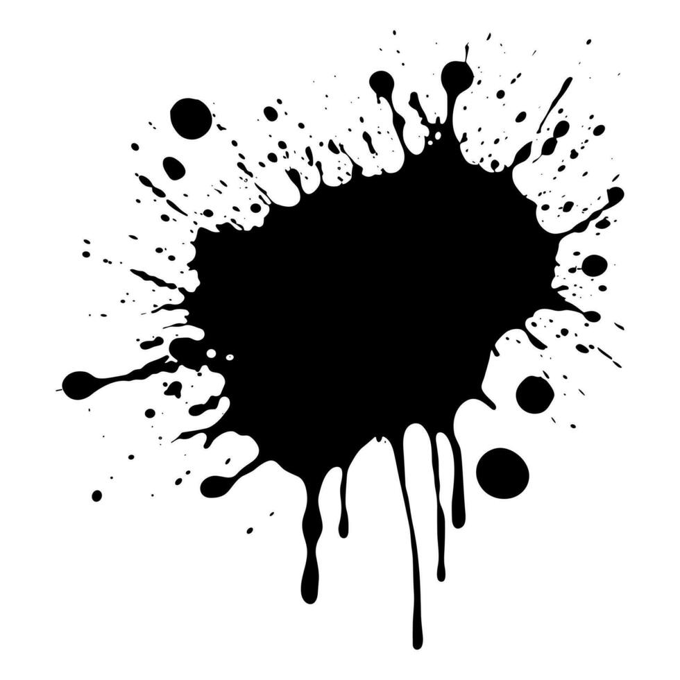 Ink splash splatter black vector free, A Paint Splatter Silhouette