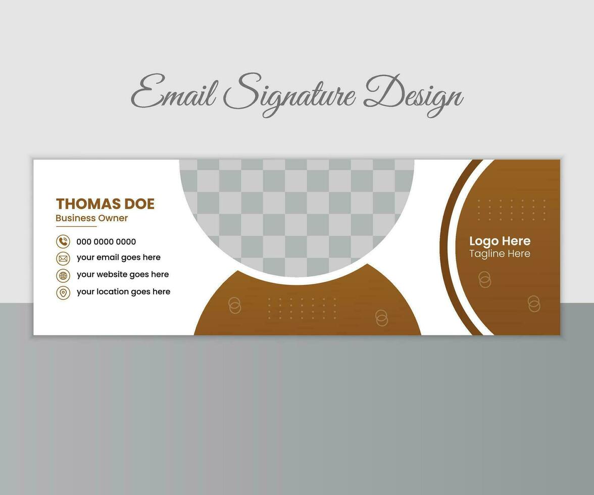 Corporate email signature for all business with white background, unique vector design template.