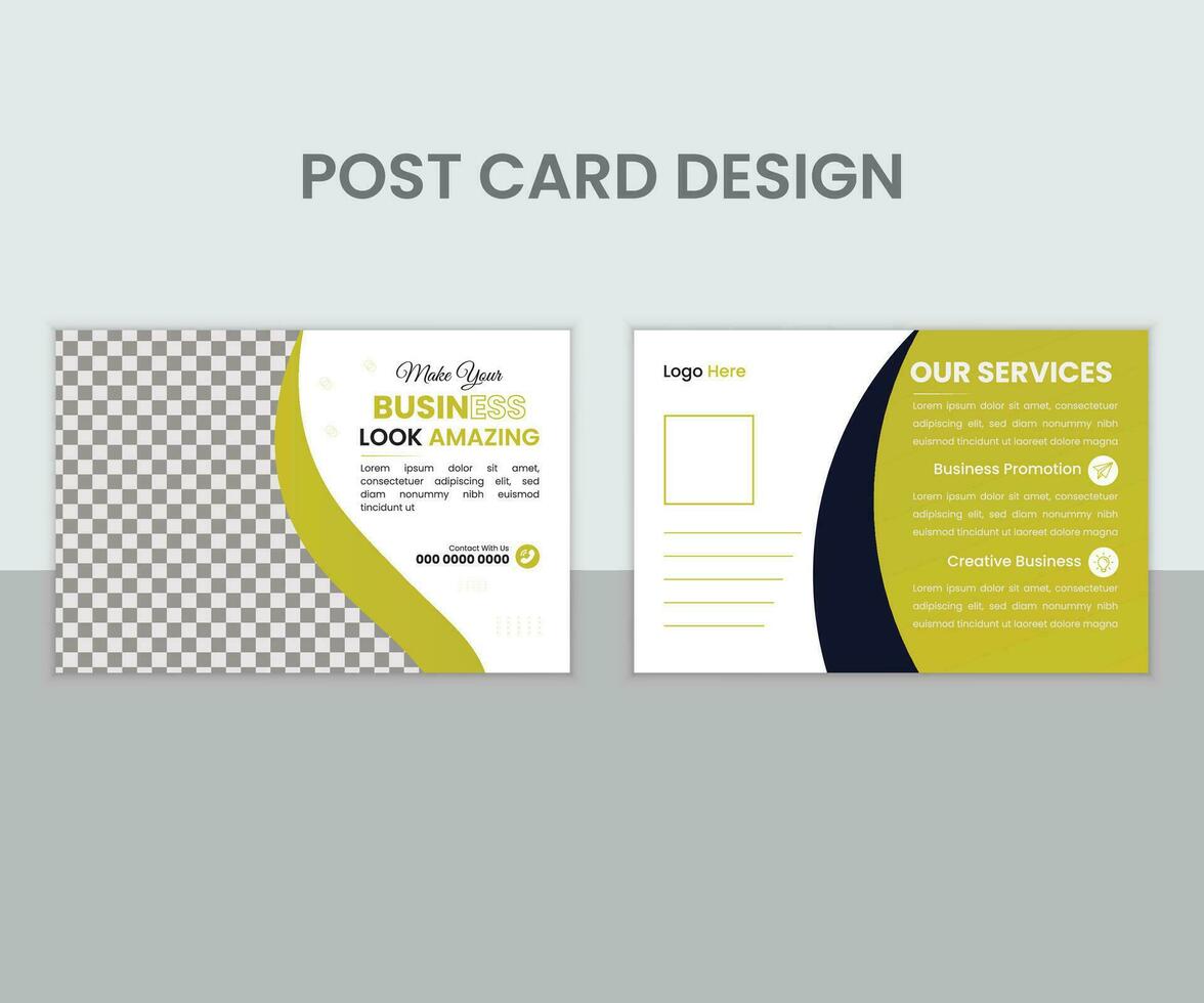 Real estate Post card Design . Unique Post Card Design vector