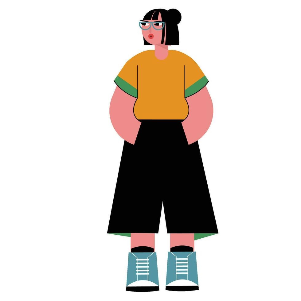 Moda personaje ilustración vector