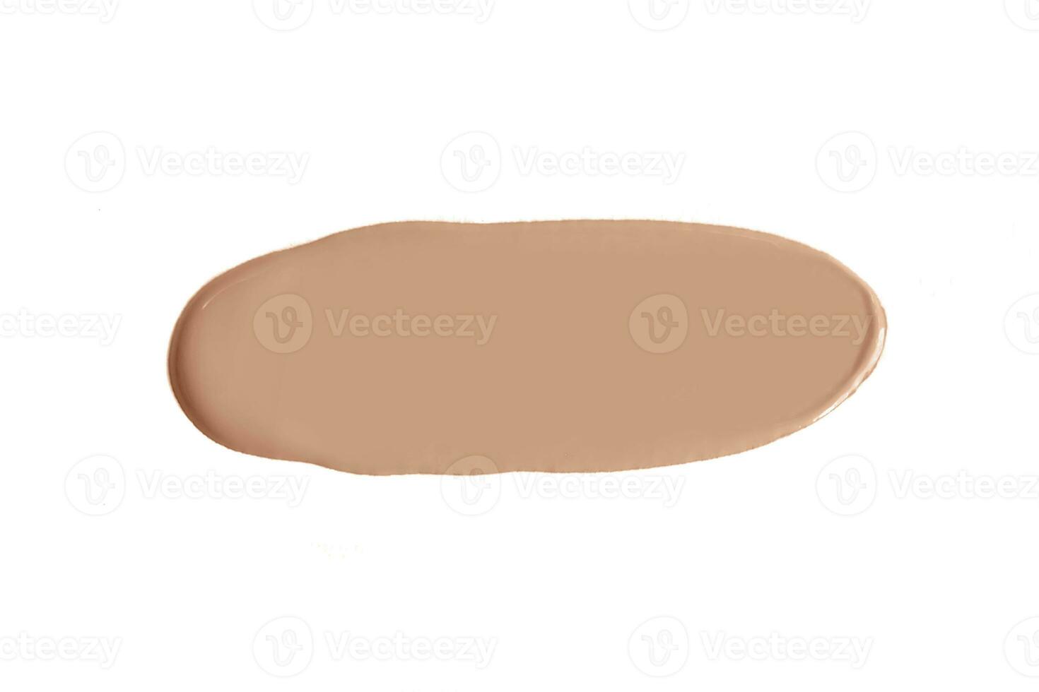 collection of beauty liquid powder make up strokes on white background. each one is shot separately photo