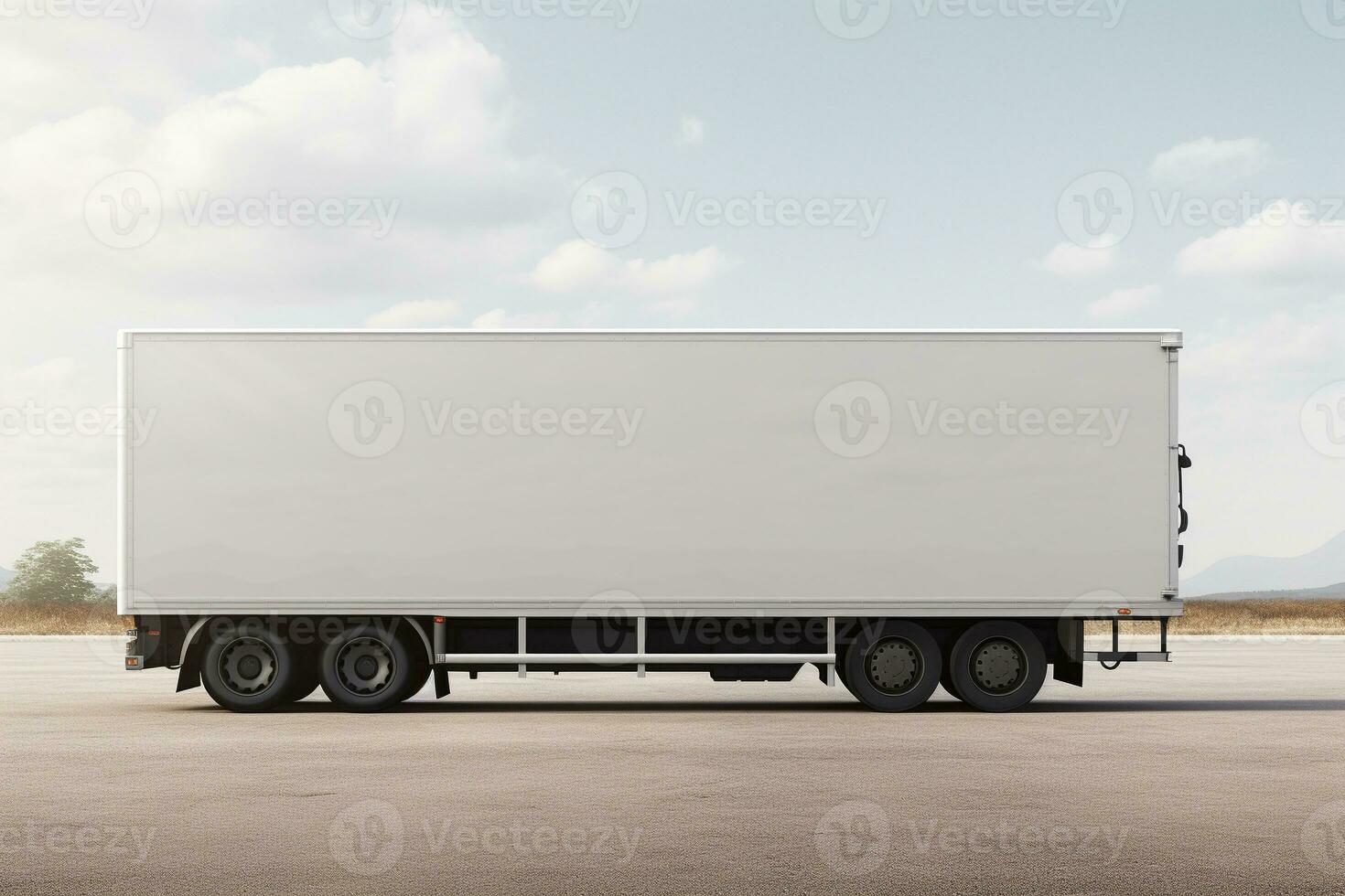 AI generated Cargo truck container generative by ai photo