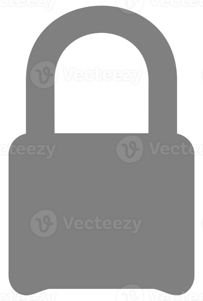 Padlock Silhouette, Flat Style, can use for Art Illustration, Pictogram, Logo Gram, Website or Graphic Design Element. Format PNG