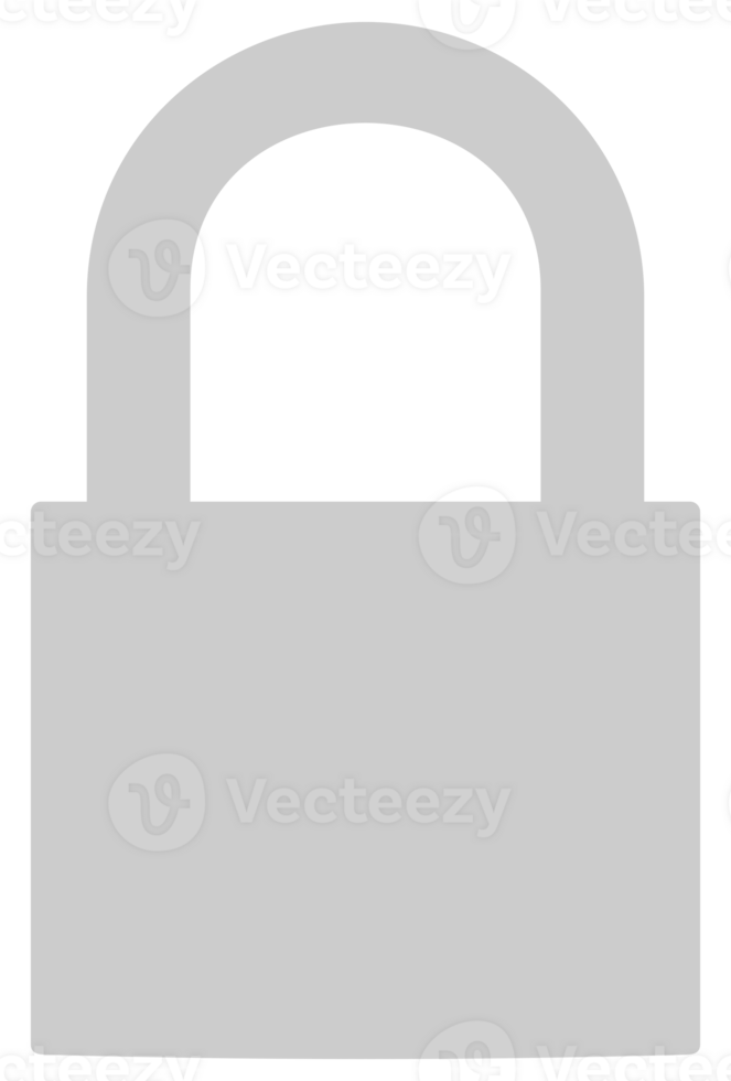 Padlock Silhouette, Flat Style, can use for Art Illustration, Pictogram, Logo Gram, Website or Graphic Design Element. Format PNG