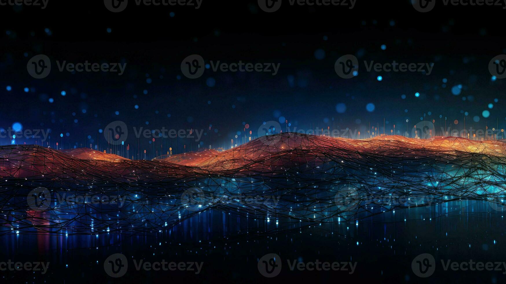 AI generated digital future dynamic background photo