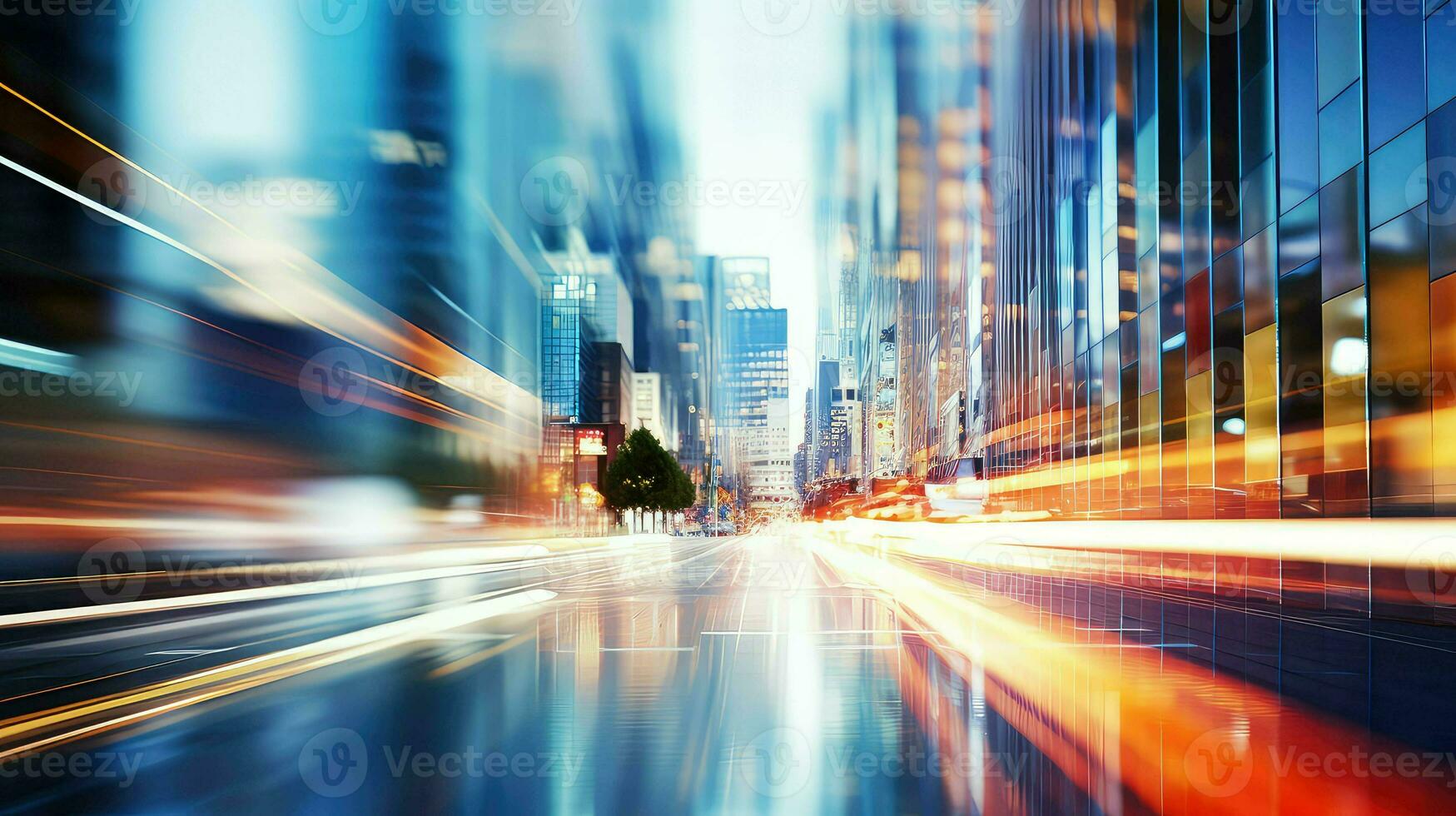 AI generated disruption blur modern business photo