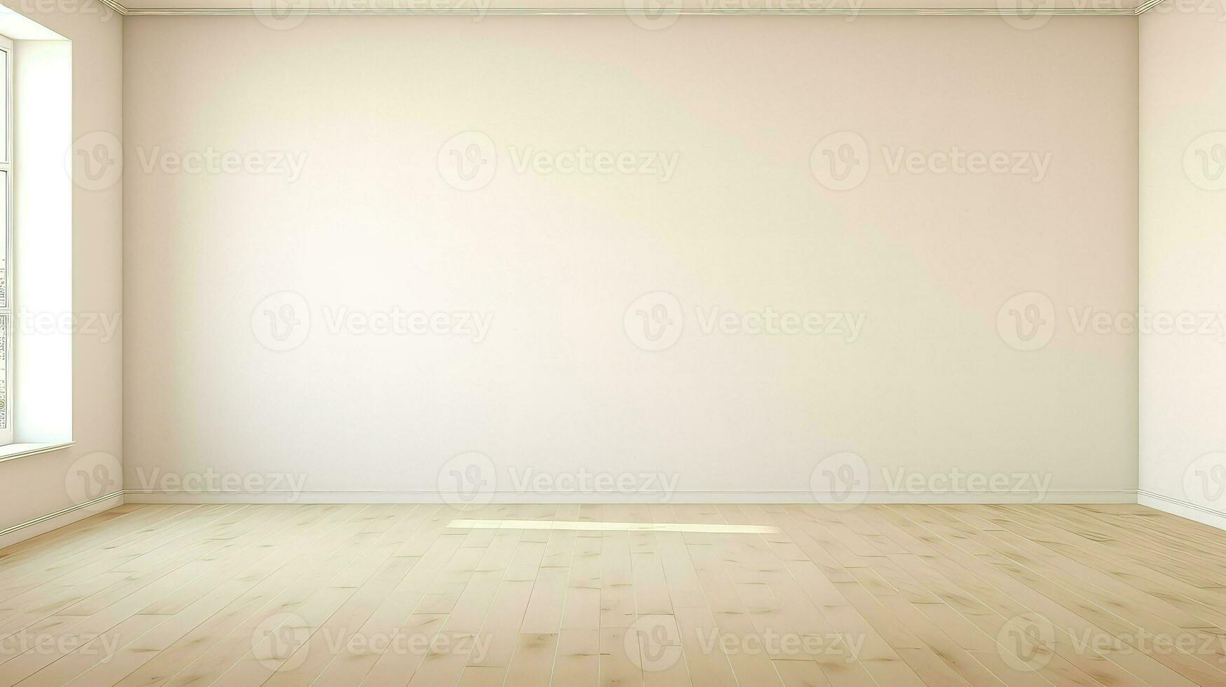 AI generated blank room empty background photo